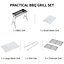 Outsunny Folding Charcoal BBQ Grill Stainless Steel Outdoor Picnic Patio Cooking