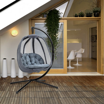 Hanging egg chair with stand indoor best sale