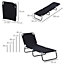 Outsunny Folding Lounge Chair Outdoor Chaise for Bench Patio Black