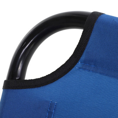 Outsunny Folding Lounge Chair Outdoor Chaise for Bench Patio Blue - 5