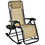 Outsunny Folding Recliner Chair Outdoor Lounge Rocker Zero-Gravity Seat