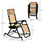 Outsunny Folding Recliner Chair Outdoor Lounge Rocker Zero-Gravity Seat
