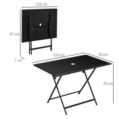 Folding table online with parasol hole