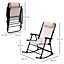 Outsunny Folding Rocking Chair Outdoor Portable Zero Gravity Beige
