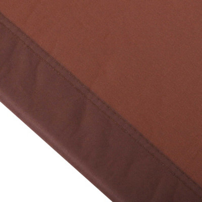 Outsunny Folding Sun Lounger Reclining Chair with Pillow Reading Hole Brown - 8