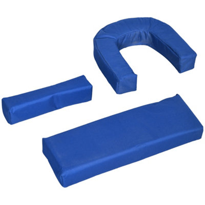 Outsunny Folding Sun Lounger Set of 2 Reclining Chair with Reading Hole Blue