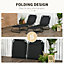 Outsunny  Folding Sun Loungers Set of 2 with Adjustable Backrest, Black