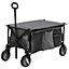 Outsunny Folding Wagon Garden Cart Collapsible Camping Trolley for Outdoor
