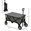 Outsunny Folding Wagon Garden Cart Collapsible Camping Trolley for Outdoor