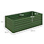 Outsunny Galvanised Steel Outdoor Raised Bed w/ Reinforced Rods, Green