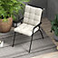Outsunny Garden Back Chair Cushion Patio Seat Cushion Pad Outdoor & Indoor Use