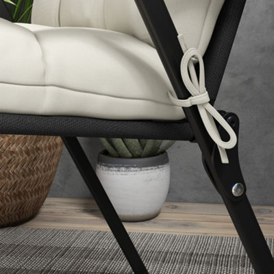 Outsunny Garden Back Chair Cushion Patio Seat Cushion Pad