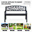 Outsunny Garden Bench Double Seat Park Steel Chair Outdoor Metal Patio