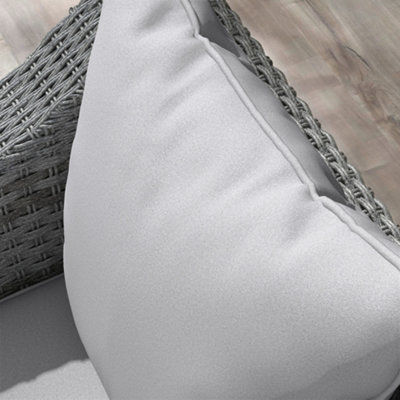 Outsunny Garden Chair Cushion Set with 1 Seat and 1 Back Pad, Light Grey