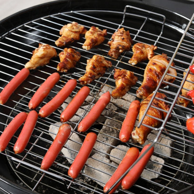 Outsunny Garden Charcoal Barbecue Grill Trolley BBQ Patio Heating w/ Wheels - 9
