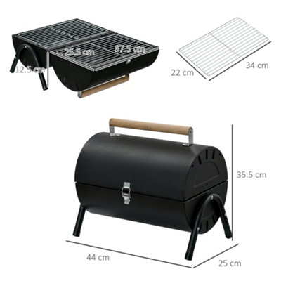 Outsunny Portable Tabletop Charcoal Grill BBQ Camping Picnic