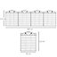Outsunny Garden Decorative Fence 4 Panels 44in x 12ft Steel Wire Border Edging