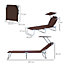 Outsunny Garden Folding Chair Sun Lounger Bed Outdoor Recliner Seat with Sunshade