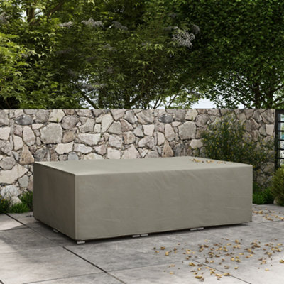 Outsunny Garden Furniture Cover Outdoor Waterproof Rattan Set Rain Protection Grey - 7