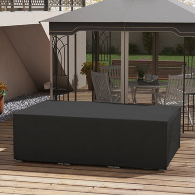 Outsunny Garden Furniture Cover Outdoor Waterproof Rattan Set Rain ...