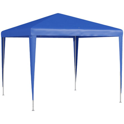 Outsunny Garden Gazebo Marquee Party Tent Wedding Canopy Patio Blue 2.7 x 2.7m