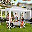 Outsunny Garden Gazebo Marquee Party Tent Wedding Canopy Patio White 2.7 x 2.7m
