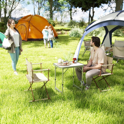 Outsunny Camping Picnic Table Aluminium Folding Foldaway Picnic