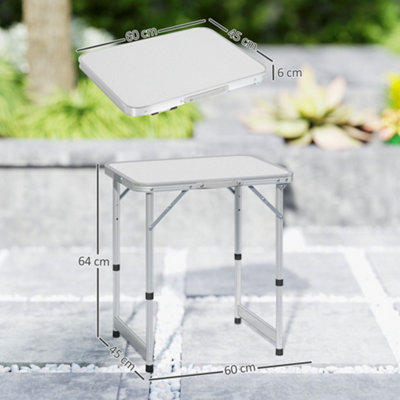 Outsunny Garden Outdoor Camping Aluminium Table Portable Folding