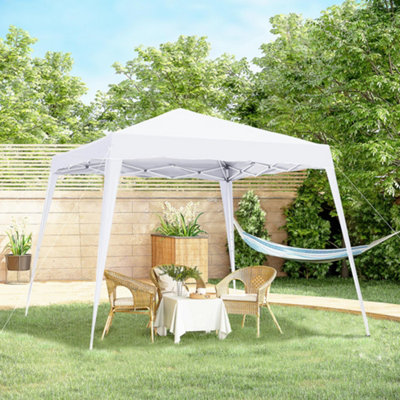 Outsunny Garden Pop up Gazebo Tent Party Water-resistant 2.5 x 2.5M White