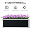 Outsunny Garden Raised Bed Planter Grow Containers Flower Pot PP 100 x 80cm