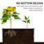 Outsunny Garden Raised Bed Planter Grow Containers Flower Pot PP 60 x 60cm