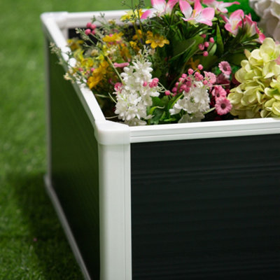 Outsunny Garden Raised Bed Planter Grow Containers Flower Pot PP 60 x 60cm - 5