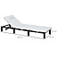 Outsunny Garden Rattan Furniture Recliner Lounger Sun Reclining Daybed Patio