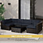 Outsunny Garden Rattan Sofa Cushion Polyester Cover Replacement Outdoor- No Cushion Included Grey