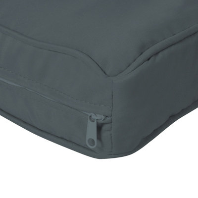Outsunny Garden Rattan Sofa Cushion Polyester Cover Replacement Outdoor- No Cushion Included Grey - 8