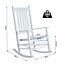 Outsunny Garden Rocking Chair Outdoor Swing Wooden Rocker Balcony Deck Armchair