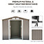 Outsunny Garden Shed Storage Unit Locking Door Floor Foundation Vent Grey