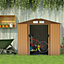Outsunny Garden Shed Storage Unit Locking Door Floor Foundation Vent Yellow