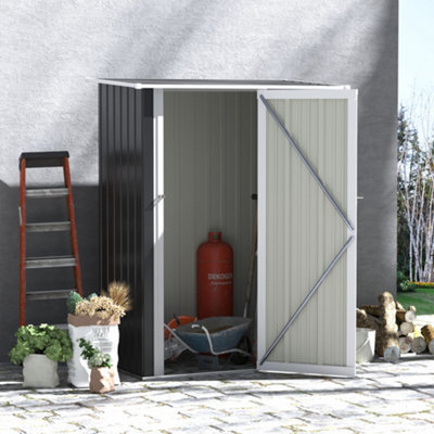 Outsunny Garden Storage Shed with Lockable Door Sloped Roof for