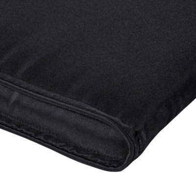 Outsunny Garden Sun Lounger Cushion Replacement Thick  Reclining Chair Relaxer Pad with Pillow - Black - 8