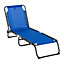 Outsunny Garden Sun Lounger Reclining Cot Foldable Hiking Camping Chair Recliner