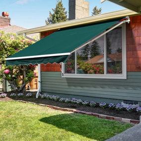 Outsunny Garden Sun Patio Awning Retractable Shelter Outdoor Shade Canopy