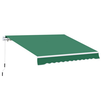 Outsunny Garden Sun Shade Canopy Outdoor Awning Retractable Shelter Outdoor Patio