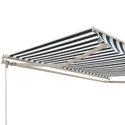 Outsunny Garden Sun Shade Canopy Patio Awning Retractable Shelter Outdoor 5 Size Green & White - 9