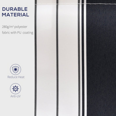 Outsunny Garden Sun Shade Canopy Patio Awning  Shelter Outdoor Retractable - 4