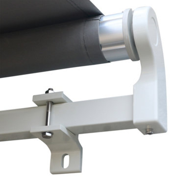 Outsunny Garden Sun Shade Canopy Retractable Awning, 4 x 3(m), Grey