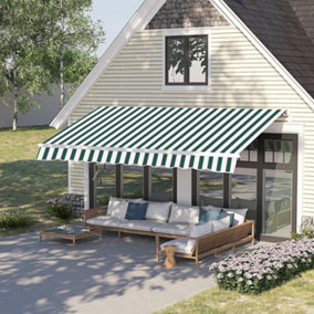 Outsunny Garden Sun Shade Canopy Retractable Shelter Patio Awning Outdoor