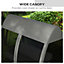 Outsunny Garden Swing Chair Patio Hammock 3 Seater Bench Canopy Lounger Grey