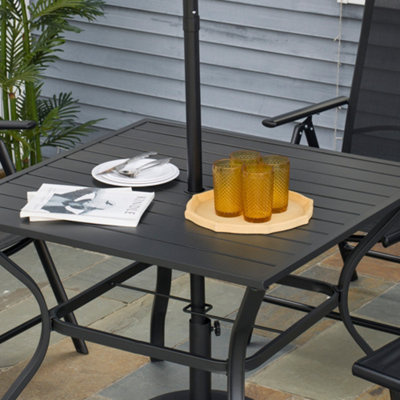 Garden side table with parasol hole online