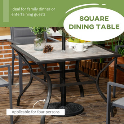 Square wrought deals iron patio table